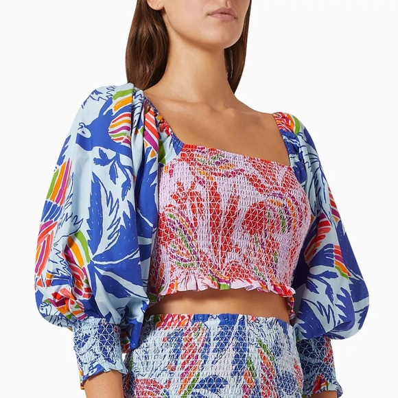 farm rio birds crop top - Picture 3 of 10